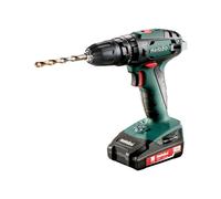 Metabo SB 18 Perceuse à percussion sans fil, 2x18V/2Ah Li-Ion, chargeur SC 60 Plus, coffret en plastique - 602245560
