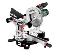 Metabo scie à onglets et à tronçonner KGS 254 M - 613254000 - Avec ligne de coupe de précision (Precision Cut Line), lame de 254 mm et fonction de traction - Câble de 2 m