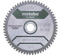 Metabo 628066000 Multi Cut Lame pour scie circulaire - 216 x 30 x 60D Bois/Époxy/Aluminium/Plastique