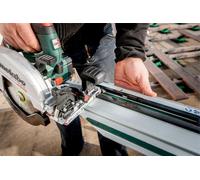 Metabo Scie circulaire portative sans fil KS 18 LTX 66 BL kit avec rail de tronçonnage KFS 44 ; metaBOX 340
