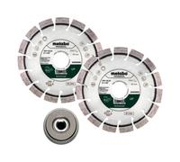 Metabo Set : 2 x meules de tronçonnage diamantées 125x22,23mm, « UP » + 1 x écrou de serrage rapide M 14 (628582000) Quantité:1