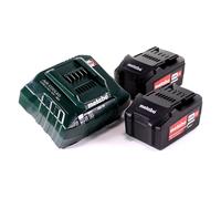 Metabo Set de base 2x bloc batterie Li-Power 18 V 4,0 Ah CAS Li-Ion + chargeur ASC 55 ( 685050000 )