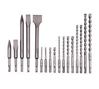 Metabo Set de forets/burins SDS-plus ""SP"", 17 pièces, dans un coffret en aluminium - 628414000