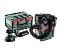 Metabo Set SXA 18 LTX 125 BL Ponceuse excentrique sans fil 18 V 125 mm + AS 18 L PC Aspirateur compact ( 691199000 ) - sans batterie, sans chargeur