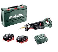 Metabo SSEP 18 LTX BL MVT 18 V Li-ion Kit Scie Sabre Sans Fil (2 Batteries LiHD 8,0 Ah) Dans MetaBOX
