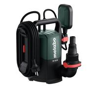 Metabo TP 75 SF 601790000 Pompe submersible pour eau claire (débit max. 7500 l/h, aspiration d'eau résiduelle jusqu'à 1 mm, interrupteur flottant réglable en hauteur, pompe à eau)