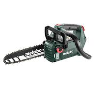 metabo Tronçonneuse sans fil MS 18 LTX BL 25-18 V, CAS, 25 cm, Oregon SpeedCut Nano - Brushless, interrupteur de sécurité, arrêt rapide de chaîne, tronçonneuse légère et compacte pour l'entretien des