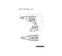 Metabo Visseuse sans fil pour construction en bois HBS 18 LTX BL 3000, 18V/2x2Ah - 620062500