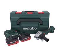 Metabo W 18 L BL 9-125 Meuleuse d'angle sans fil 18 V 125 mm Brushless + 2x batterie 10,0 Ah + chargeur + metaBOX