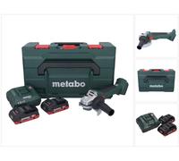Metabo W 18 L BL 9-125 Meuleuse d'angle sans fil 18 V 125 mm brushless + 2x Batteries 4,0 Ah + Chargeur + metaBOX ( 602374510 )