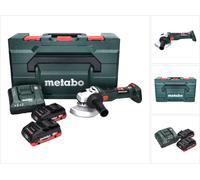 Metabo W 18 LT BL 11-125 Meuleuse d'angle à batterie 18 V 125 mm brushless + 2x Batteries 4,0 Ah + Chargeur + Coffret metaBOX