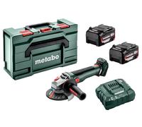 Metabo WB 18 LT BL 11-125 Ensemble De Bilan De Batterie LI-ion Rapide Rapide 18V (2x 5,2h) Dans Metabox