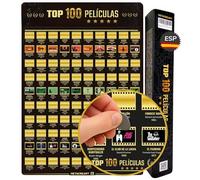 METACREART Poster interactif de 100 films à gratter - Cadeau original pour cinéphiles - Décoration murale pour salle de cinéma à la maison, cadeaux ami invisible