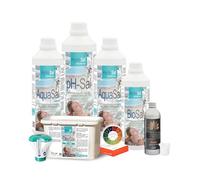Metacril HydroSal Kit Spa Natural 4,5 kg + Parfum Exotic Spa 250 ml | Lot de produits avec eau thermale et traitement à base d'oxygène actif, sans chlore, pour piscine et spa, hydromassage