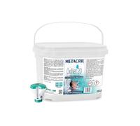 Metacril OxiNet 20 + Distributeur Flottant avec thermomètre, Oxygène Actif, en comprimés de 20 g, idéal pour Piscine ou Jacuzzi - 3 KG