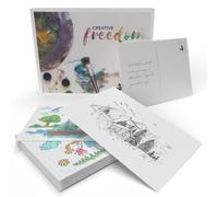 metaFox Blank Postcards Pack - Cartes vierges parfaites pour les cadeaux de pleine conscience (50)