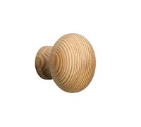Metafranc 130321 Bouton de meuble en pin non traité Finition de qualité supérieure Aspect élégant et décoratif Avec matériel de montage / ferrure décorative / poignées de meubles / poignées de meuble / 130321