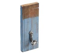 Metafranc 261807 Crochet mural vintage en bois naturel recyclé Bleu 255 x 105 mm