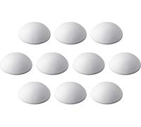 Metafranc 431806 Lot de 10 butoirs de porte autocollants Blanc Ø 30 mm