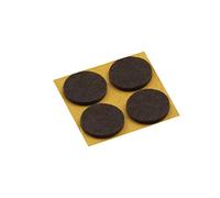 Metafranc 645066 Lot de 4 patins en feutre autocollants Blanc Ø 35 mm Protection efficace de vos meubles et chaises pour sols délicats