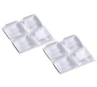 Metafranc 646026 Lot de 8 autocollants transparents pour protéger efficacement les surfaces sensibles/les meubles/butées pour portes de placard/tampon antidérapant 20 x 20 mm