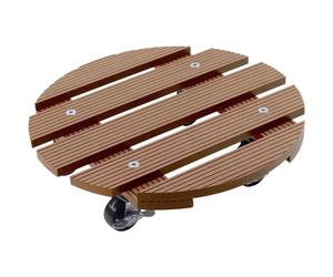 Metafranc 825120 Rouleau de Papier WPC - Diamètre : 300 mm - 60 kg - Roues en PVC - Résistant aux intempéries - avec roulettes - Aide au Transport pour Plantes