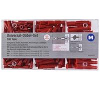 Metafranc 952250 Assortiment de 180 chevilles universelles - Chevilles Ø 5/6/8 mm - Fabriquées en Allemagne - Pour fixations dans les matériaux de construction pleins et creux, chevilles polyvalentes,