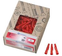 Metafranc Chevilles universelles - Ø 6 mm 200 pièces dans un kit pratique Fabriqué en Allemagne Pour fixations les matériaux pleins et creux, polyvalentes, d'expansion, trois ailes, 952100