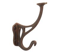 Metafranc Crochet Vintage Aspect Cuivre Antique - Finition de Qualité Supérieure - Esthétique et Décoratif - Matériel de Montage Inclus - Porte-Manteau/à Chapeau