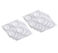 Metafranc Diamètre autocollant, transparent, pièces, protection efficace des surfaces sensibles, ensemble de meubles, butée d'arrêt pour portes d'armoire, tampon antidérapant, 645966, blanc, Ø 12 mm