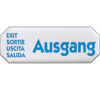 Metafranc Panneau adhésif « Sortie » - 107 x 40 mm - Effet 3D - Panneau d'information - Plaque de porte - Marquage commercial - Marquage des terrains - Orientation - 506310