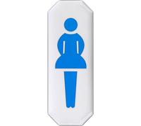 Metafranc Plaque adhésive symbole : toilettes pour femme - 107 x 40 mm - Effet 3D - Panneau d'information - Plaque de porte - Marquage commercial - Marquage des terrains - Orientation - 506350