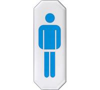 Metafranc Plaque adhésive symbole : toilettes pour homme - 107 x 40 mm - Effet 3D - Plaque d'information - Plaque de porte - Marquage commercial - Marquage des terrains - Orientation - 506360