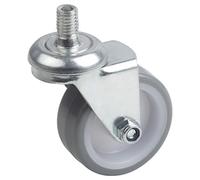 Metafranc Roue pivotante Ø 50 mm - Avec vis - Roulettes en polyuréthane - Surface de roulement souple - 65 kg - Capacité de charge - Rouleau de meubles - 802890
