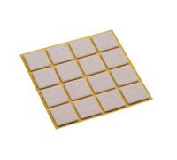 Metafranc TopSoft 644806 Lot de 16 patins en feutre autocollants Beige 20 x 20 mm Protection efficace de vos meubles et chaises pour sols délicats