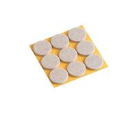 Metafranc TopSoft 644836 Lot de 9 patins en feutre autocollants Beige Ø 28 mm Protection efficace de vos meubles et chaises pour sols délicats