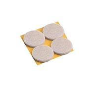 Metafranc TopSoft 644846 Lot de 4 patins en feutre autocollants Beige Protection efficace de vos meubles et chaises/meubles pour sols délicats/chaises/patins de chaise/patins de sol Ø 35 mm