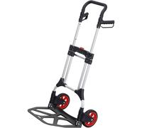 Meister 8985710 200 kg Capacity Foldable with Wheels Triple Height Adjustable Handle Large Loading Area with Solid Rubber Tread Aluminium Hand Truck