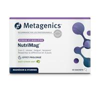 Metagenics NutriMag - Triple Action en poudre - Stress, Fatigue, Tensions - Magnésium, Vitamine D & B6, Folate - 40 sachets - 40 Jours