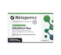 Metagenics UltraFlora Duo - Probiotiques - Double Action - Soutient les Selles Normales - Équilibre de la Flore Intestinale - Soutien Intestinal 24h - 60 gélules - 2 Mois