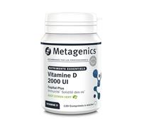 Metagenics Vitamine D Capital Plus 2000 UI - Pour Seniors et Femmes Enceintes - Soutien Immunitaire et Solidité des Os - 120 comprimés à mâcher - 4 Mois