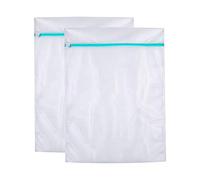 metagio Lot de 2 sacs à linge extra large avec fermeture éclair durable, filet à linge réutilisable, pour manteaux, pulls, linge de lit, coussins, tapis, serviettes de bain, tapis de sol, 60x80 cm