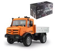MetaHrystynx 1/16 RC Rock Crawler, 2,4 GHz pleine échelle RC électrique brossé RWD camion tout-terrain avec lumière LED, capture photo et vidéo et modes double vitesse, cadeau pour adultes (RTR/orange
