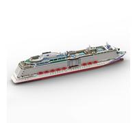 MetaHrystynx Ensemble de blocs de construction de bateau de croisière de luxe, échelle 1/400 MOC, modèle de bateau de croisière moderne à collectionner et afficher, cadeau pour adulte - 4595 pièces