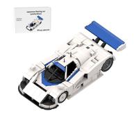 MetaHrystynx Ensemble de blocs de construction de voiture de course pour adultes, modèle de voiture de course de sport modulaire japonaise gagnante avec moteur amovible, portes ouvrantes, affichage et