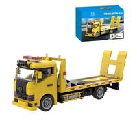 MetaHrystynx Lot de 784 blocs de construction jaunes pour camion de remorquage routier, kit de modèle de véhicule de construction avec feux d'avertissement, rétroviseurs latéraux, bandes