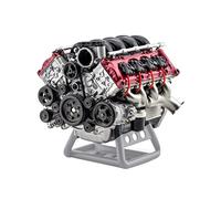MetaHrystynx Mini modèle de moteur V8, modèle de moteur V8 RC imprimé 3D, convient pour AX90104, SCX10Ⅱ, Capra VS4-10 Pro/Ultra, version dynamique du kit de résine (6,4 x 6 x 5,5 cm)