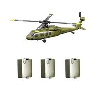 MetaHrystynx UH-60 Hélicoptère RC 2,4 G 5 CH Flybarless Scale RC Hélicoptère militaire RC avec maintien d'altitude barométrique, positionnement du flux optique, vol inversé à une touche pour débutants