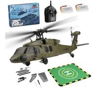 MetaHrystynx WL K170 Hélicoptère RC pour adulte, taille 170 2,4 G 4 CH Flybarless avec fonction de décollage/atterrissage à une touche, accélérateur réglable à gauche et à droite (version RTF)
