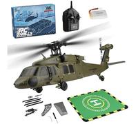 MetaHrystynx WL K170 Hélicoptère RC pour adulte, taille 170 2,4 G 4 CH Flybarless avec fonction de décollage/atterrissage à une touche, accélérateur réglable à gauche et à droite (version RTF)